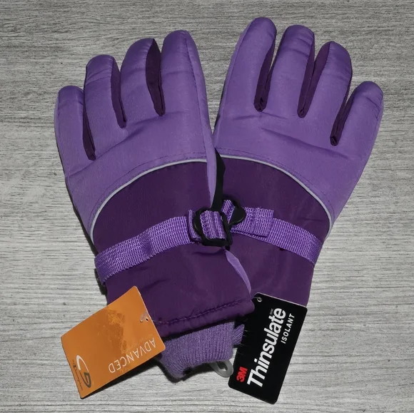 Purple Insulated Winter Gloves - Picture 2 of 6